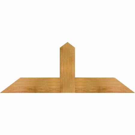 Ekena Millwork Portland Rough Sawn Timber Gable Bracket, Western Red Cedar, 36"W x 13"H x 4"D x 4"F, 9/12 Pitch GBW036X13X0404POR00RWR